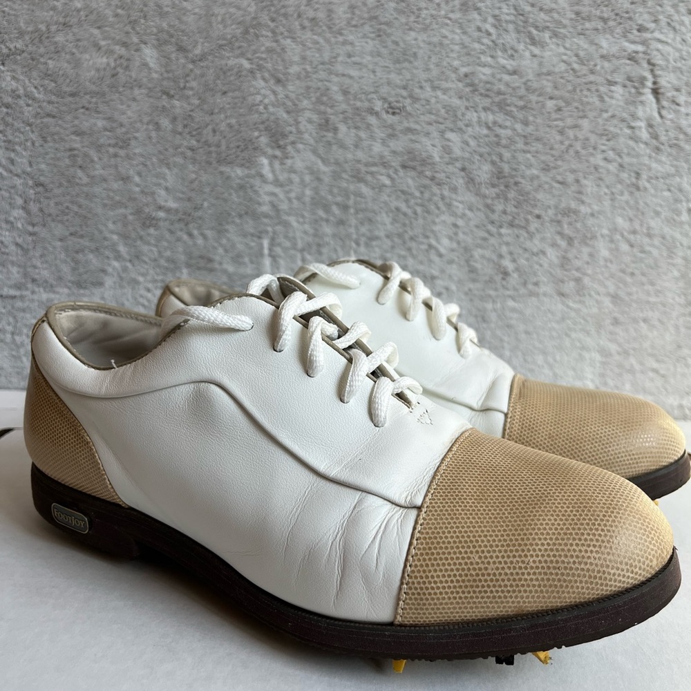 Men’s FootJoy Golf Shoes | 7.5 | Beige/White